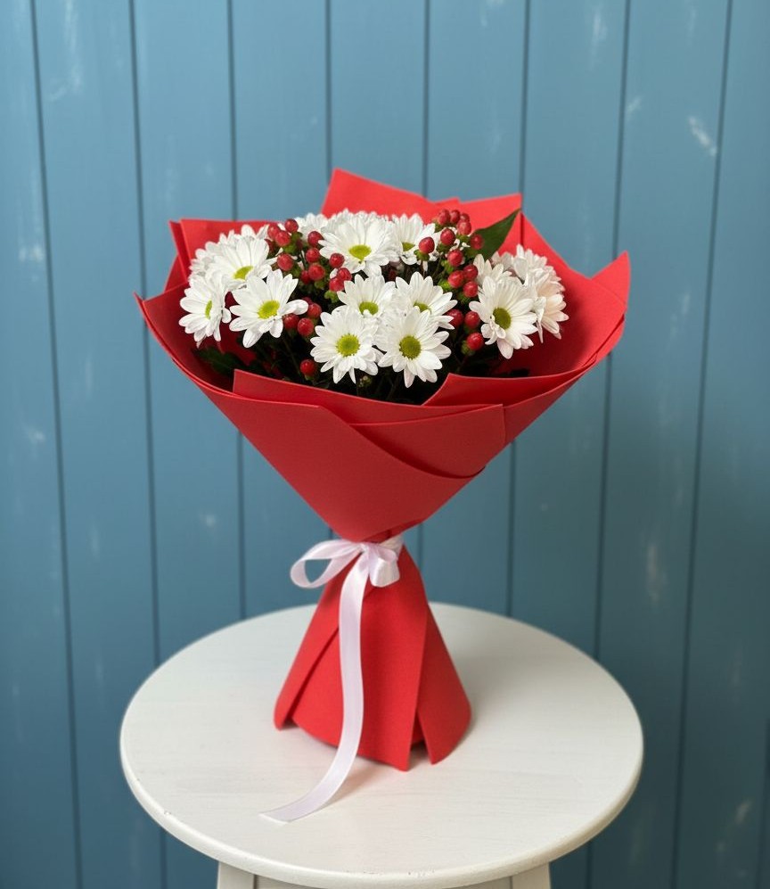 Букет цветов из: Хризантемы в Медведь