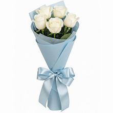 Букет 5 Белых роз Проуд в Медведь