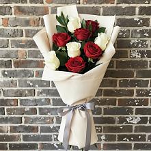 Букет цветов из:  Розы #REPLACE_PRED# Медведь