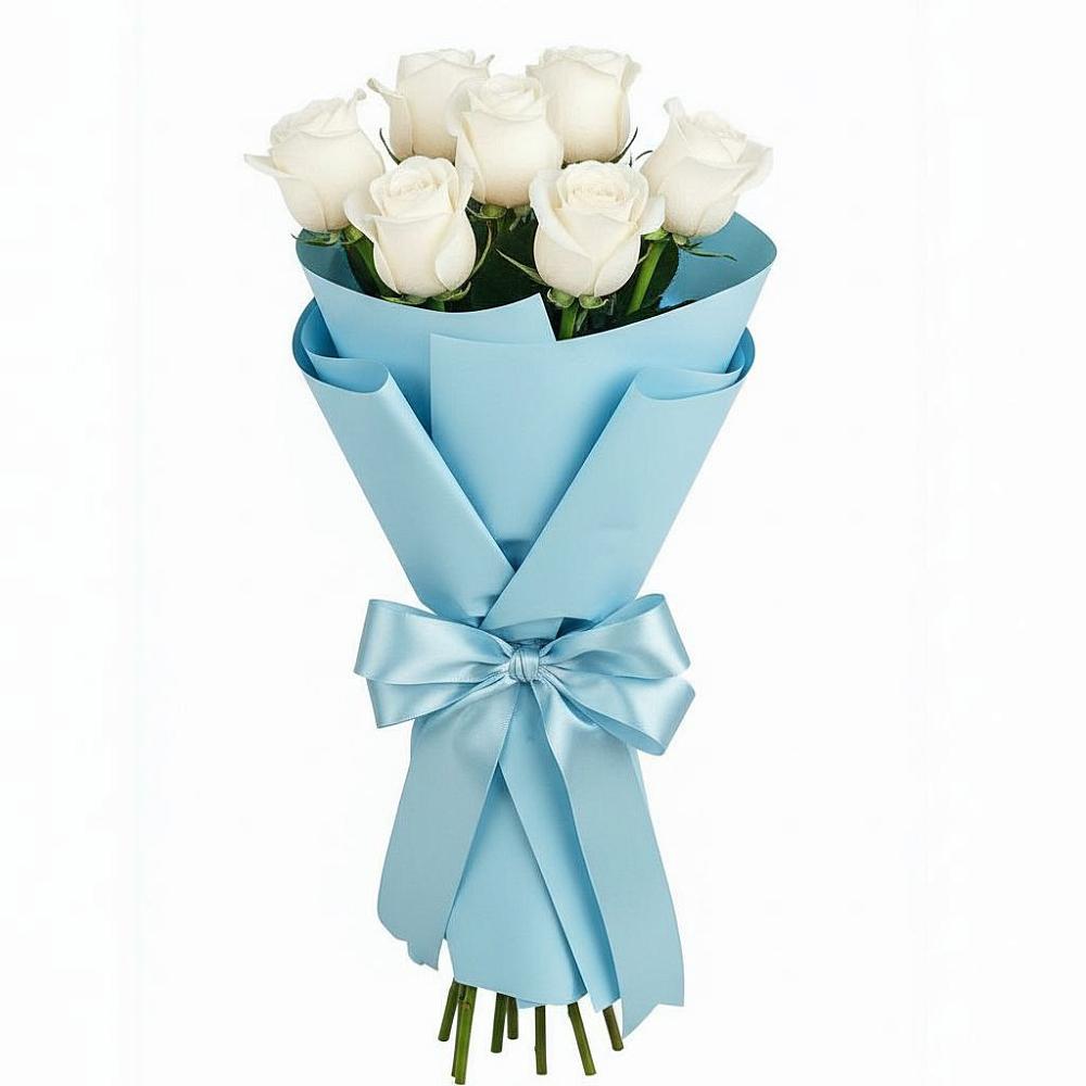 Букет 7 белых роз Проуд в Медведь