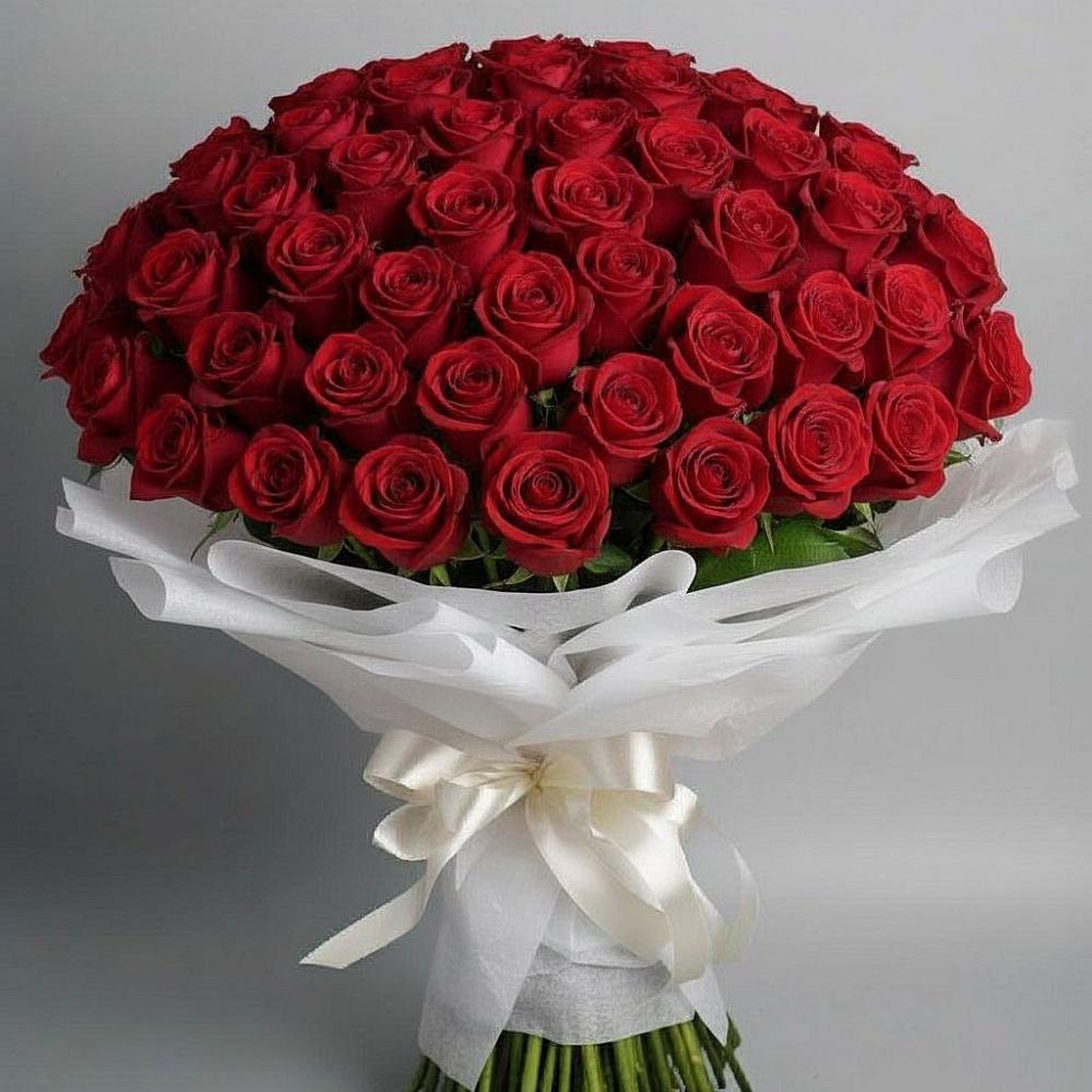 Букет 101 Красная роза Блэк Мэджик в Медведь