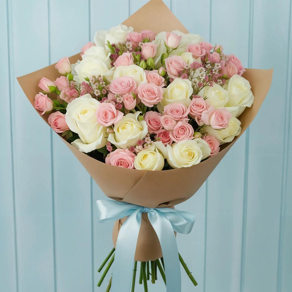 Букет цветов из: Розы в Медведь