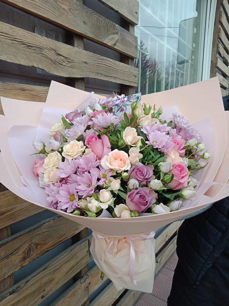 Букет цветов из: Розы и Хризантемы в Медведь