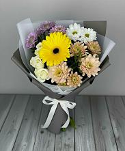 Букет цветов из:  Розы, Герберы и Хризантемы в Медведь