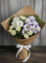 Букет цветов из:  Хризантемы и Розы в Медведь