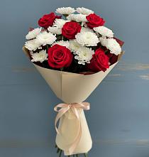 Букет цветов из:  Розы и Хризантемы в Медведь
