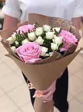 Букет цветов из:  Розы #REPLACE_PRED# Медведь