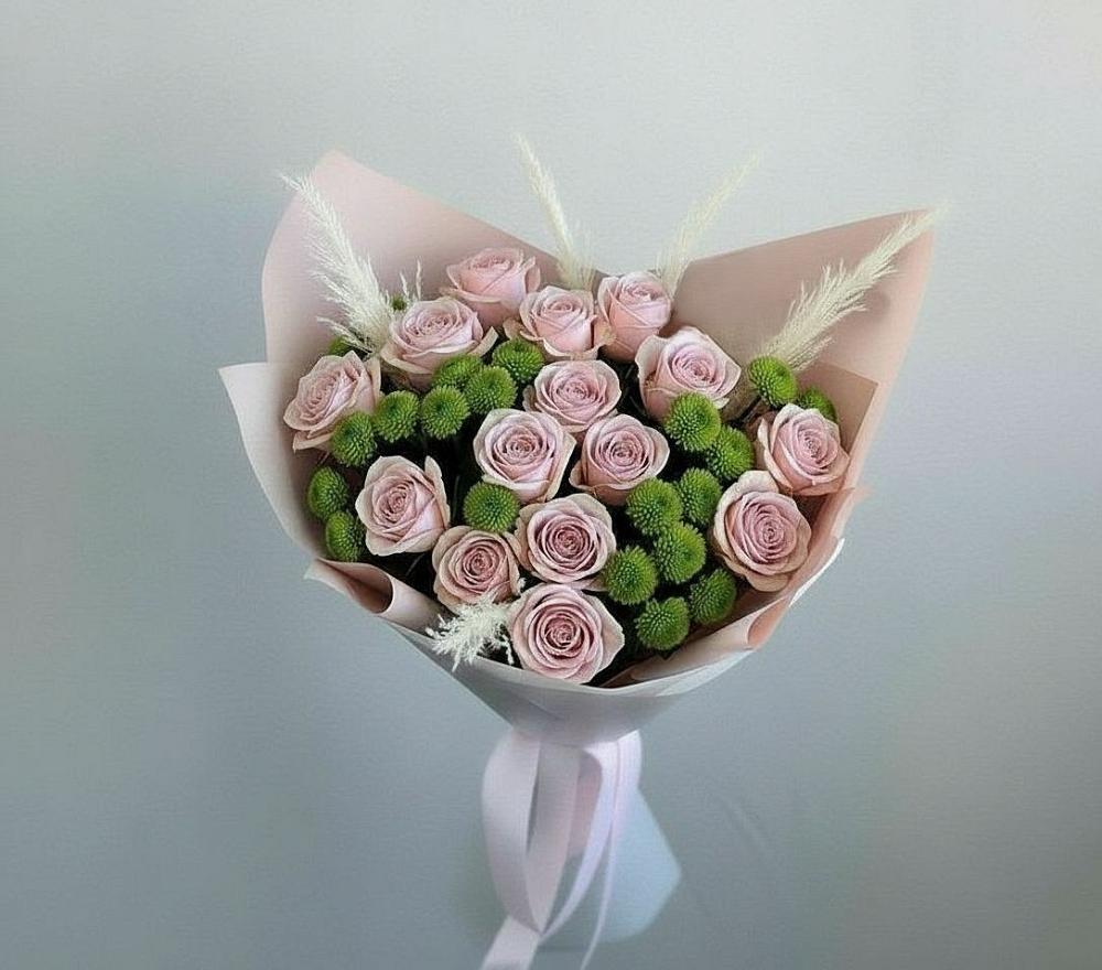 Букет цветов из: Розы и Хризантемы в Медведь