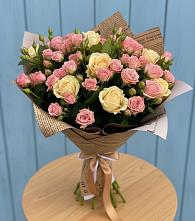 Букет цветов из:  Розы #REPLACE_PRED# Медведь