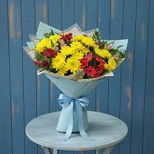 Букет цветов из:  Альстромерии и Хризантемы в Медведь
