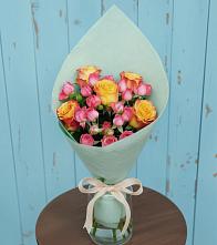 Букет цветов из:  Розы #REPLACE_PRED# Медведь