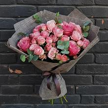 Букет цветов из:  Розы #REPLACE_PRED# Медведь